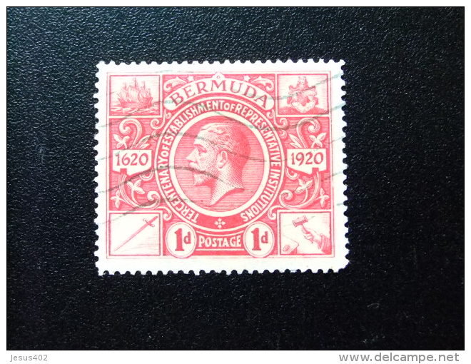 BERMUDA - BERMUDES - TERCENTENARY  OF REPRESENTATIVE INSTITUTIONS  - 1921 - Yvert N&ordm; 66 &ordm; FU - Bermudas