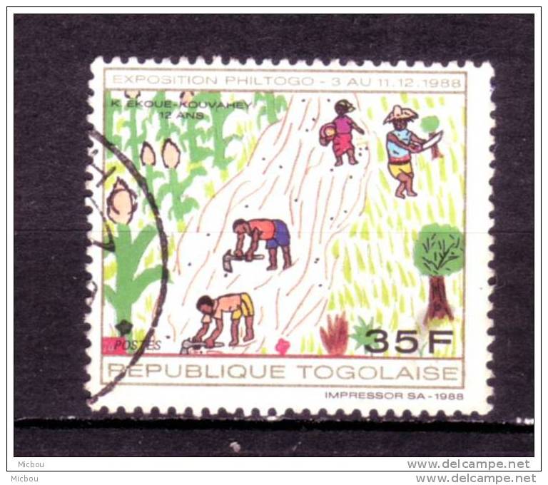 ##32, Togo, Agriculture, Dessin, Drawing, Exposition Philatélique, Philatelic Exhibition, Maïs, Corn, Maize - Togo (1960-...)