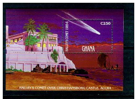 T06 Ghana 1986 Halley Sheetlet MNHBOX-16 - Other & Unclassified