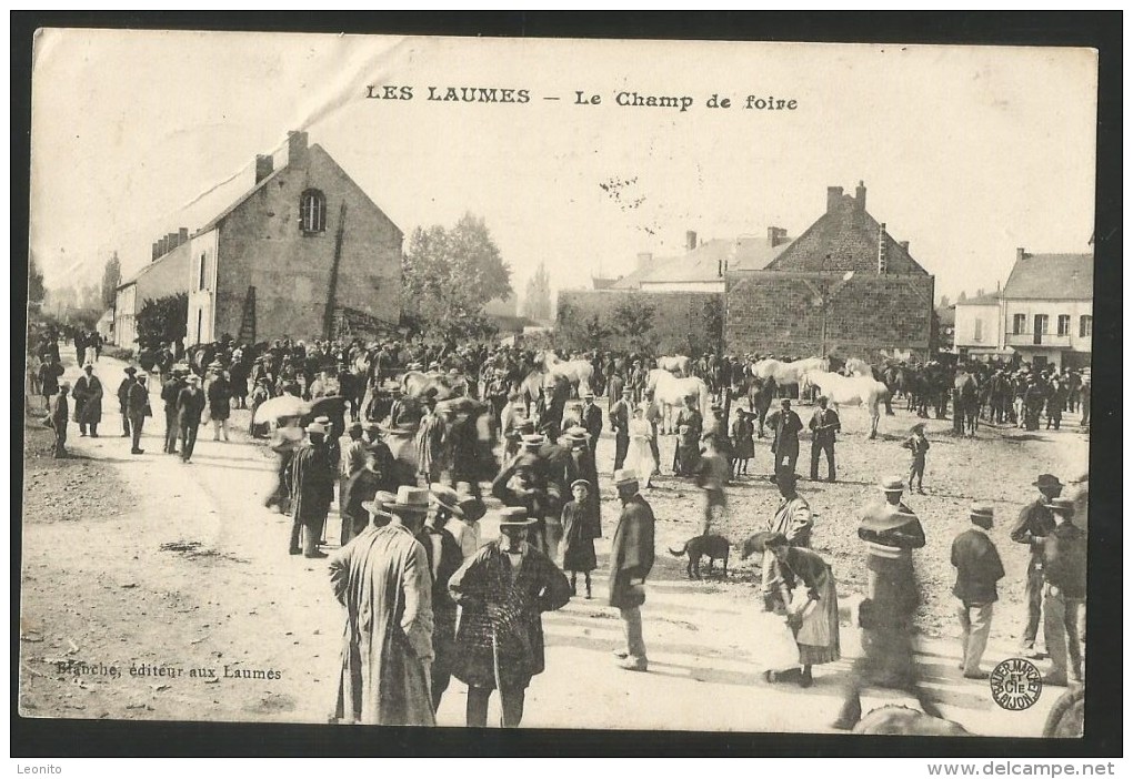 LES LAUMES Le Champ De Foire Venarey Les Laumes Blanche éditeur Côte D'Or 1917 - Venarey Les Laumes