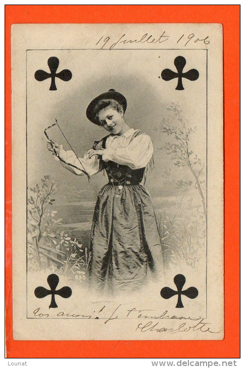 Cartes à Jouer - Trèfle - Dame De Trèfle - Playing Cards