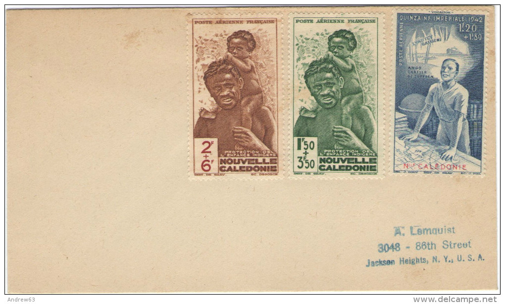 FRANCIA - France - Nouvelle Caledonie - 1942 - Poste Aérienne - Protection De L´Enfance Indigène + Quinzaine Impérial... - 1942 Protection De L'Enfance Indigène & Quinzaine Impériale (PEIQI)