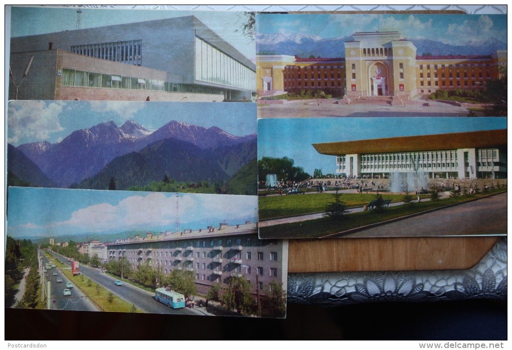 KAZAKHSTAN. ALMATY Capital. 10 Postcards Lot. . 1972 - Rare! - Kazakhstan