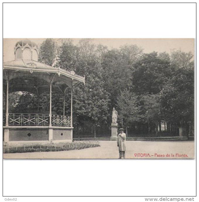 ALVTP2108-LFTMD1250 .Tarjeta Postal DE ALAVA.Templete Musical,Arboles,jardines.PASEO DE LA FLORIDA.Vitoria - Álava (Vitoria)