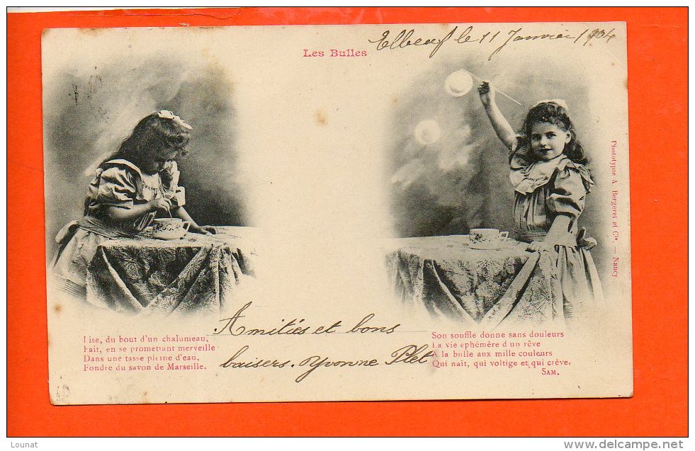 Jeux - Enfants - Les Bulles De Savon - A. Bergeret & Cie (pli Coin Supérieur Droit) - Spielzeug & Spiele