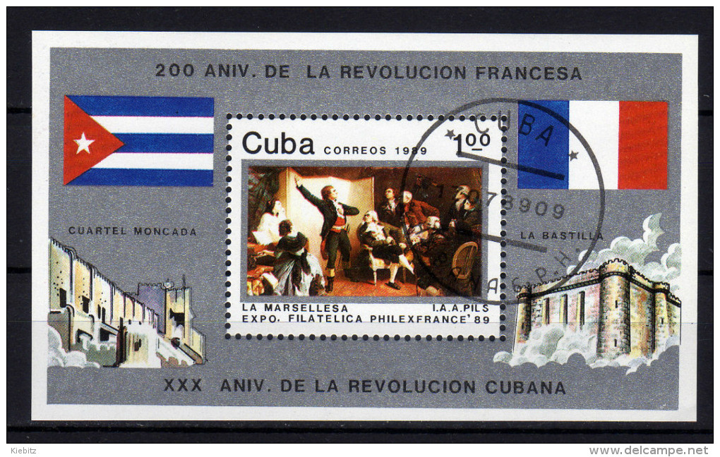 CUBA 1989 - 200. Jahrestag Der Französischen Revolution - Block 116 - Franz. Revolution