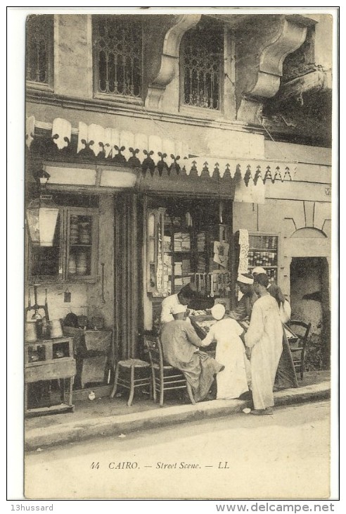 Carte Postale Ancienne Egypte - Le Caire. Street Scene. Un Magasin Indigène - Le Caire