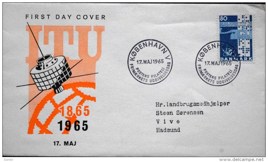 Denmark 1965 Cz.Salania FDC( ITU) Union De Télécommunicati / Telecommunications Union MiNr.431x ( Lot 1957 ) - FDC