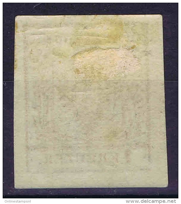 Austria: 1850   Yv Nr 1 B Machine Paper MH/*   With Very Wide Borders Some Paper On Back - Ungebraucht