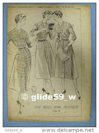 Patron Femmes D'Aujourd'hui N° 617 - 28 Février 1957 - Patrons