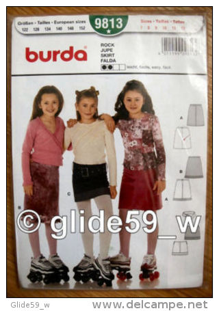 Patron Burda - N° 9813 - Rock-Jupe-Skirt-Falda - Schnittmuster