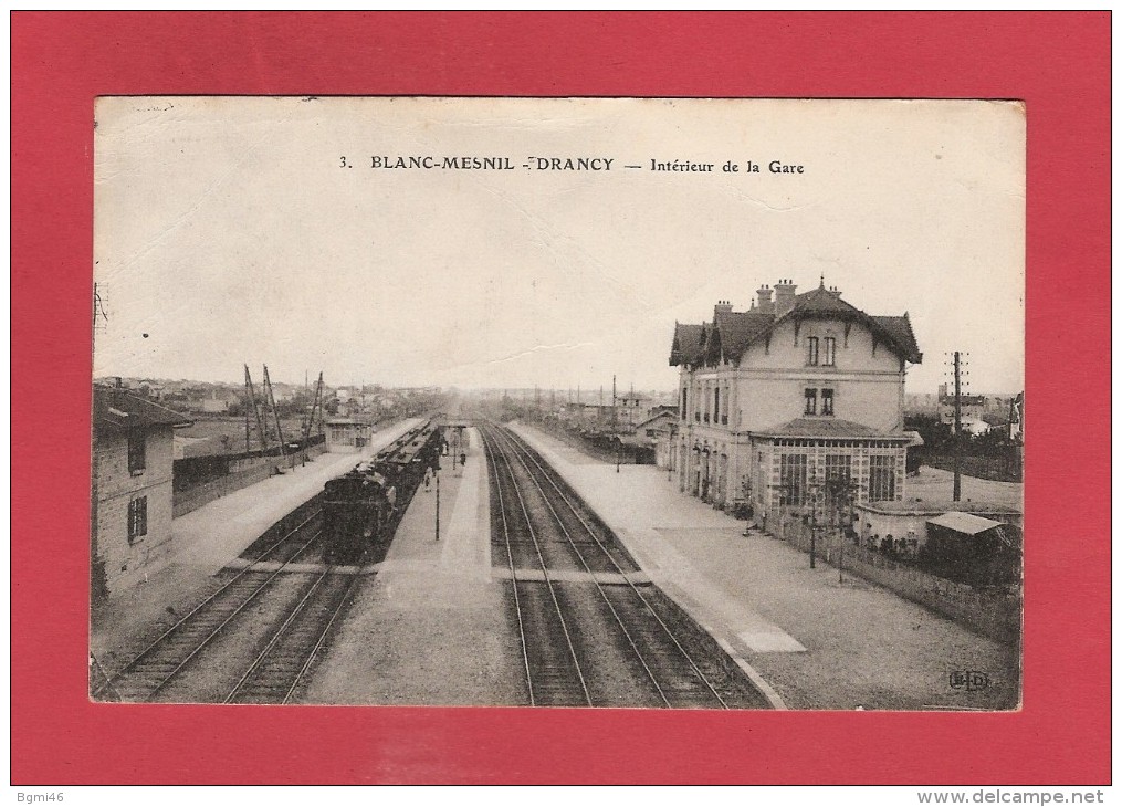 *  CPA..dépt 93..LE BLANC MESNIL  :  Intérieur De La Gare..n°3..Scan A   : Voir Les 2 Scans - Le Blanc-Mesnil