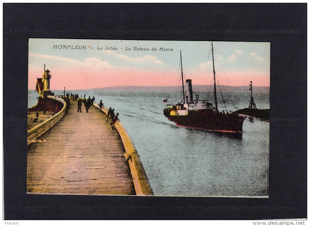 50926   Francia,   Honfleur,  La  Jetee,  Le  Bateau Du  Havre,  NV(scritta) - Honfleur