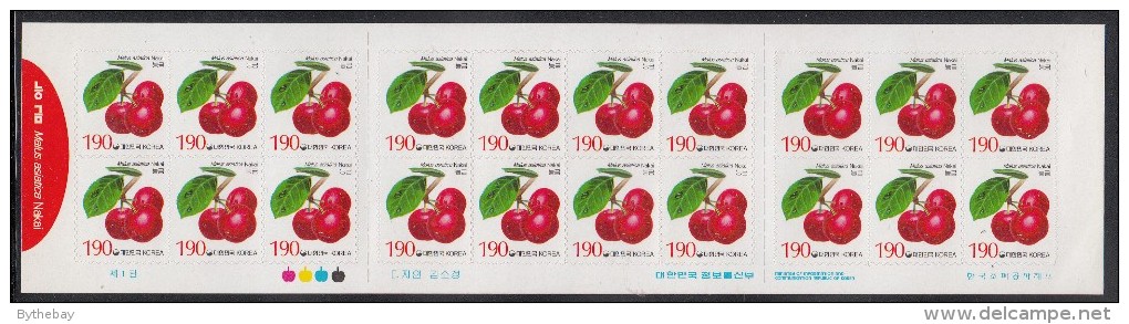 Korea South MNH Scott #2008a Booklet Pane Of 20 190w Malus Asiatica - Corée Du Sud