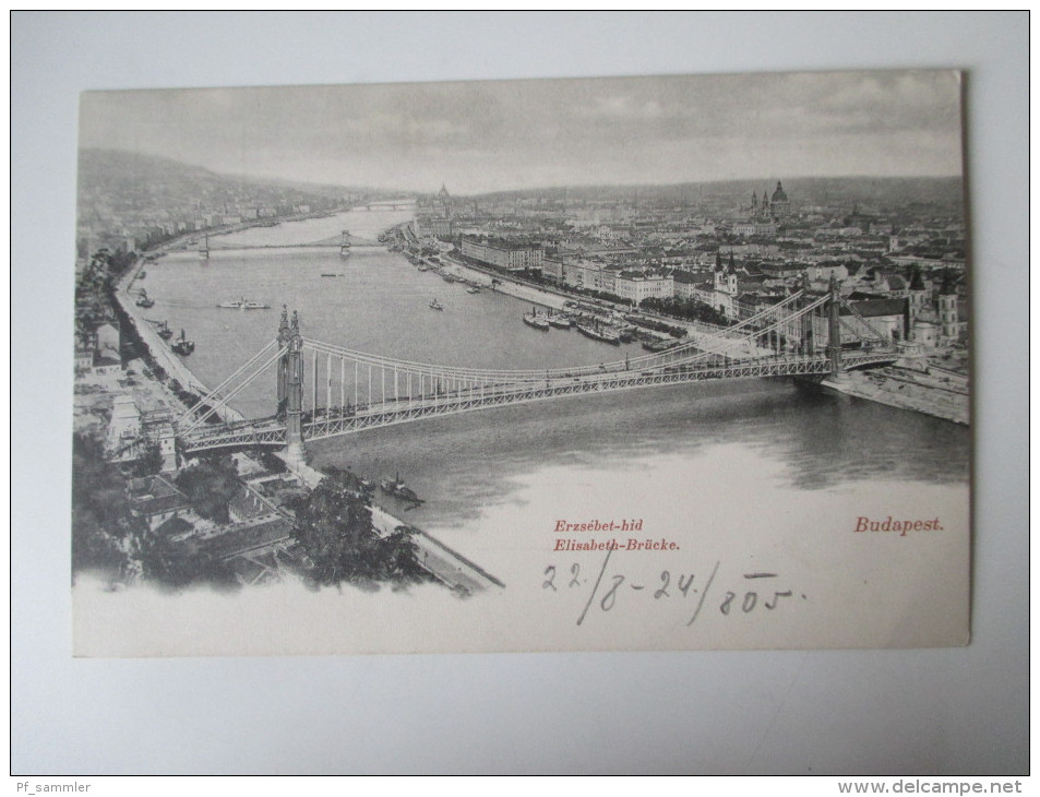 AK 1905 Budapest. Elisabeth - Brücke. 557 SZ- Divald Karoly. Ungelaufen - Ungarn