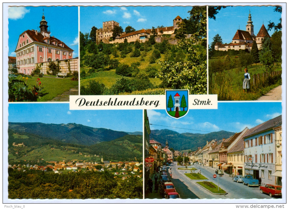 AK Steiermark 8530 Deutschlandsberg Rathaus Burg Schloß Hollenegg Hauptplatz Österreich Austria Autriche Ansichtskarte - Deutschlandsberg