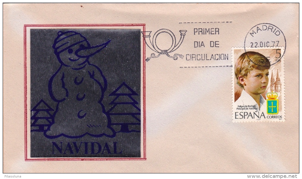 02158 Primer Día De Circulación 22 Diciembre 1977 - Commemorative Panes