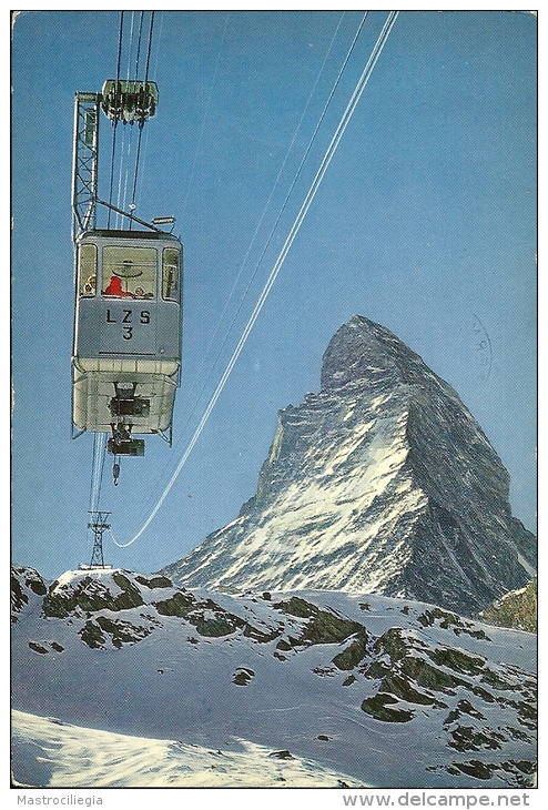 SVIZZERA  SUISSE  VS  ZERMATT  Luftseilbanhn Schwarzsee  Funivia  CEPT Stamp - Zermatt