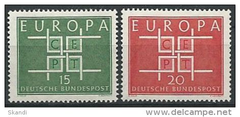 DEUTSCHLAND 1963 Mi-Nr. 406/07 ** MNH - CEPT - 1963