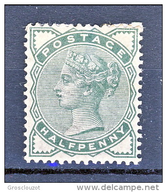 UK 1880-81 Victoria - N. 67 - 0,5 Penny Verde MH - Nuevos