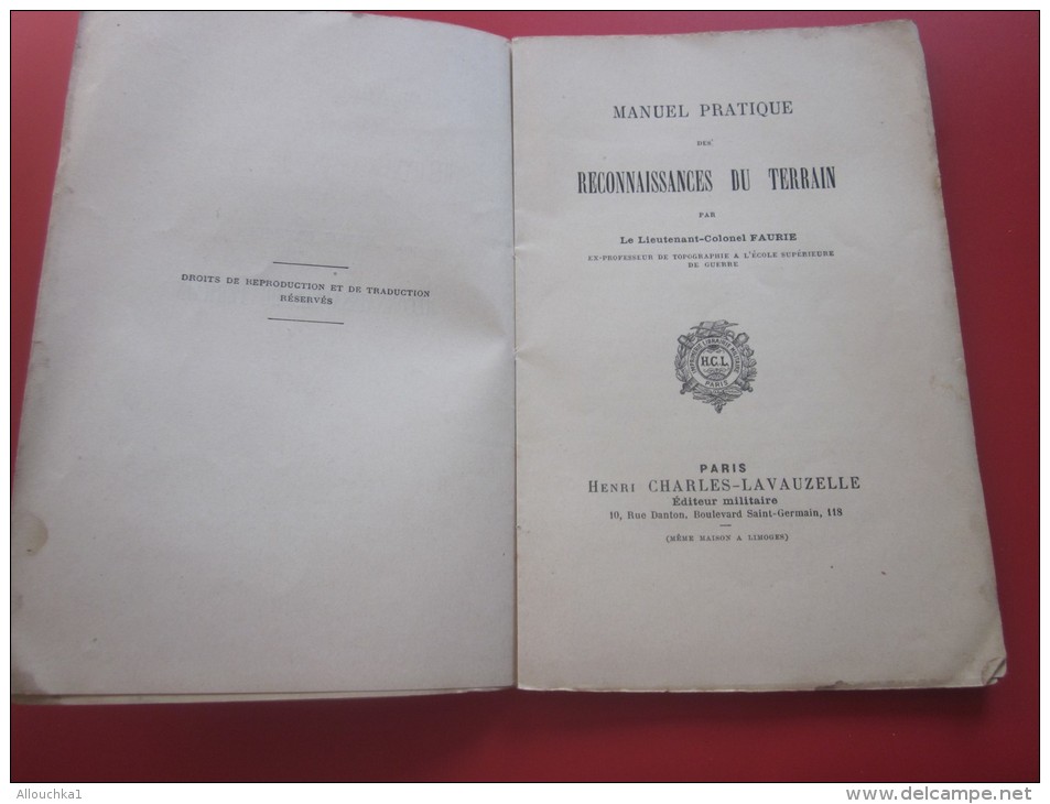 Militaria Manuel Pratique Reconnaissance Du Terrain + 10 Croquait Dans Le Texte éditeur Militaire Charles Laveauzelles - France