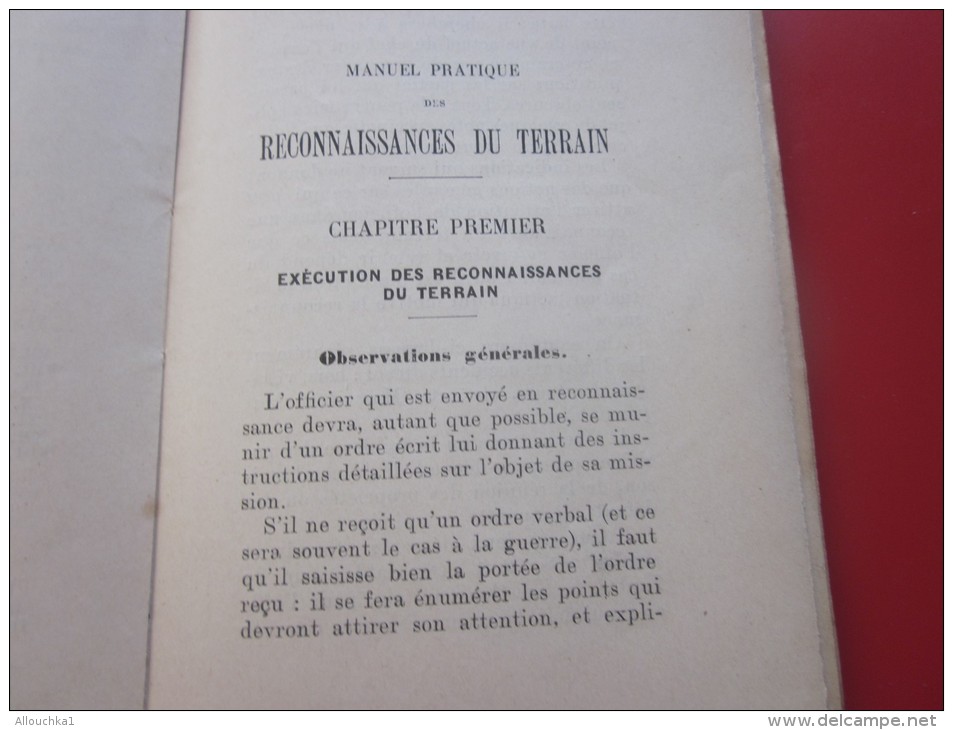 Militaria Manuel pratique Reconnaissance du terrain + 10 croquait dans le texte éditeur militaire Charles Laveauzelles