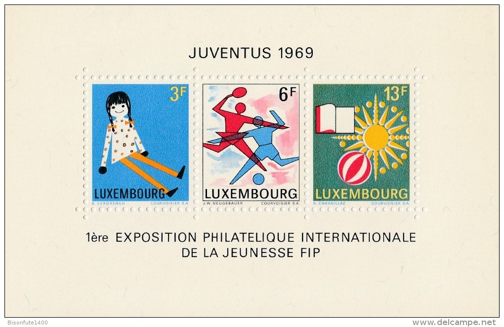 Luxembourg 1969 - Bloc N° 8 - "Juventus 1969" - Timbre Yvert & Tellier N° 735-736 Et 737 - Blocchi & Foglietti