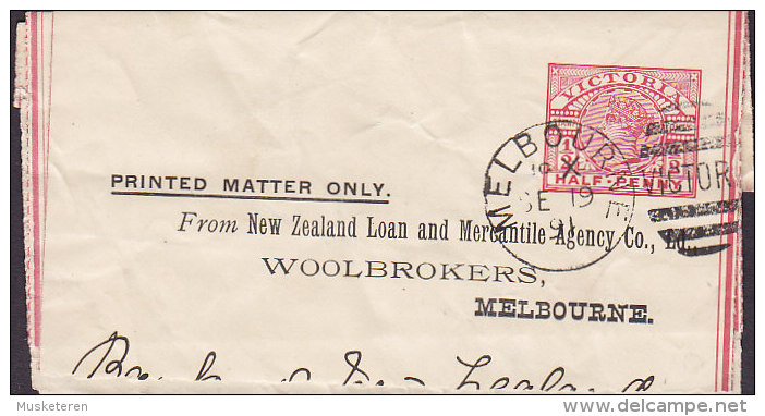 Victoria Postal Stationery Ganzsache Entier Private Print NEW ZEALAND LOAN & MERCANTILE AGENCY Co., MELBOURNE Vic. 1891 - Covers & Documents