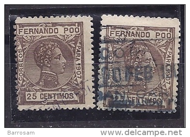 FernandoPo1907: Edifil159 (2)used Cat.Value46Euros - Fernando Po