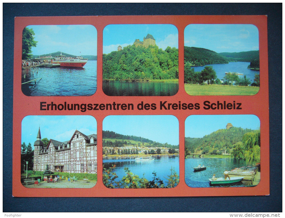 Germany: KREIS SCHLEIZ - Saalburg, Burgk, Essbach, FDGB Erholungsheim "Marx-Engels", Ziegenrück - Unused 1980s - Schleiz