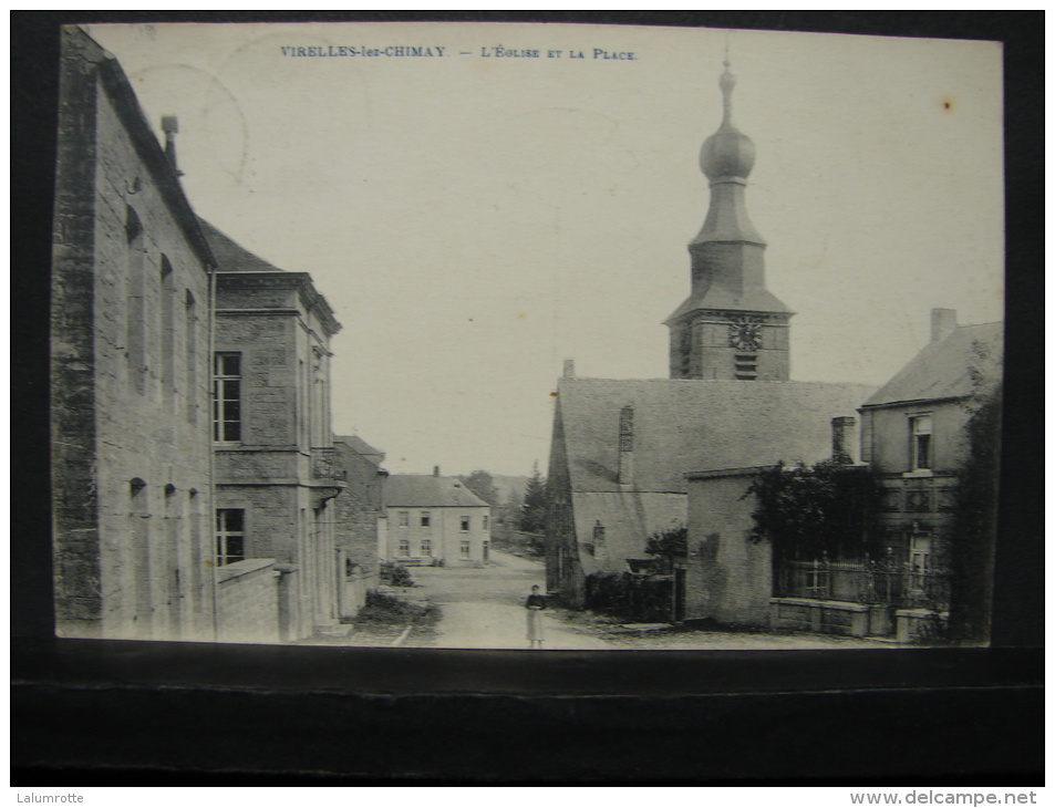 AF. CP. 203. Virelles-lez-Chimay. L'Eglise Et La Place - Chimay