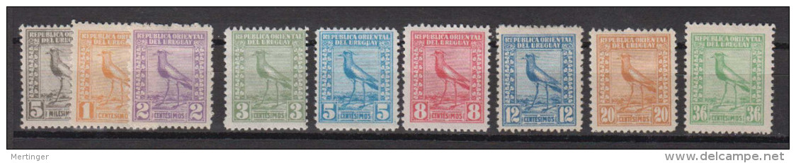 Uruguay Mi# 267-75 * Mint Bird 1922 - Uruguay