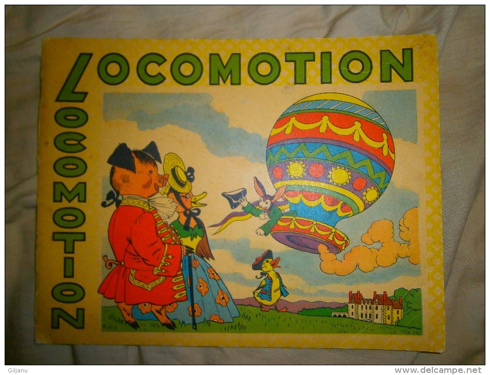 ANCIEN PETIT LIVRE ENFANT COLORIAGE  LOCOMOTION ANNEE 1951 - Autres & Non Classés