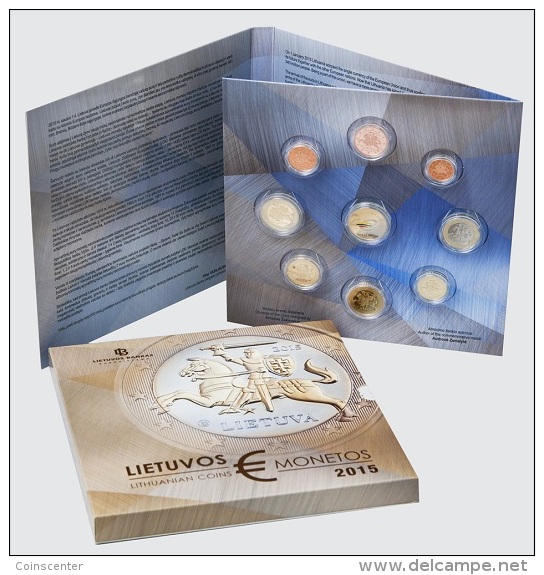 Lithuania 2015 Official Euro Coins Mint Set 8 Pcs With Jeton PROOF - Lithuania