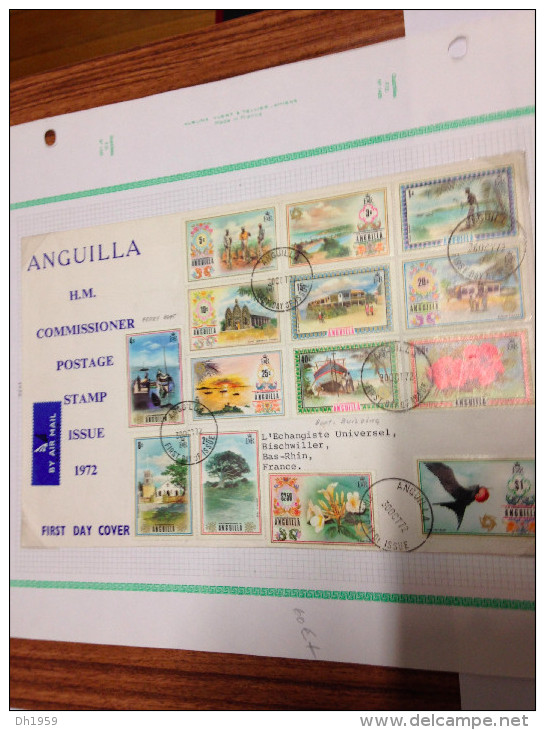 ANGUILLA LOT COLLECTION ... PHOTOS !!! BATEAUX SHIPS SCHIFFE VOILIERS SEGELSCHIFFE RACING FDC REGNE ELISABETH II MARINE - Anguilla (1968-...)