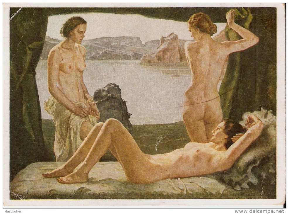 HDK Nr. 0024 - Ernst LIEBERMANN - Am Gestade - Nude Erotik - Foto-AK - München Haus Der Deutschen Kunst. - Liebermann, Ernst