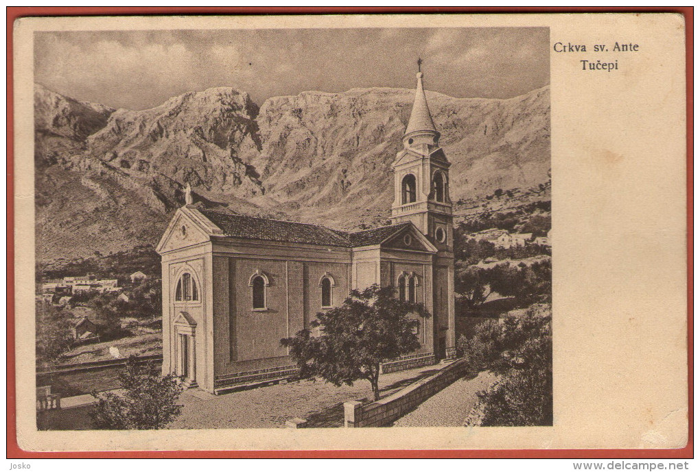 TUCEPI ( Near Makarska ) - Crkva Sv. Ante Tucepi  ( Croatia ) * Travelled , Missing Stamp * By J.B. Obernetter , Munchen - Croatia
