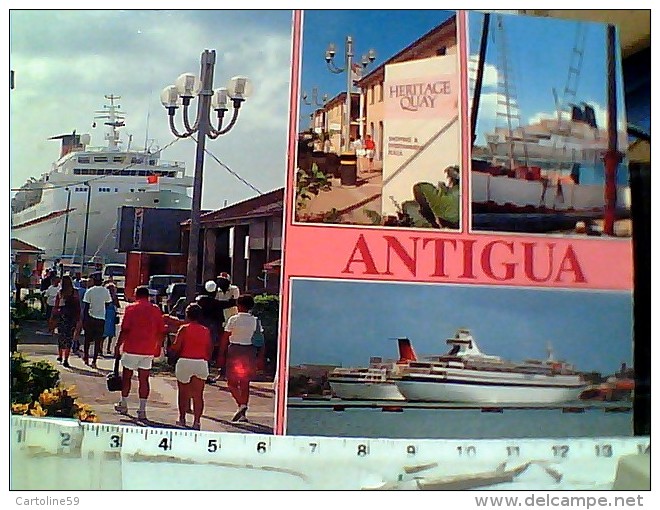 ANTIGUA E BARBUDA VUES NAVE SHIP  CRUISE NAVI  CROCIERA   VB1985  EQ12834 - Antigua & Barbuda