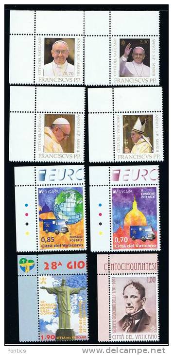 2013 - VATICAN - VATICANO - VATIKAN - D30B - MNH  SET OF 8 STAMPS  ** - Unused Stamps