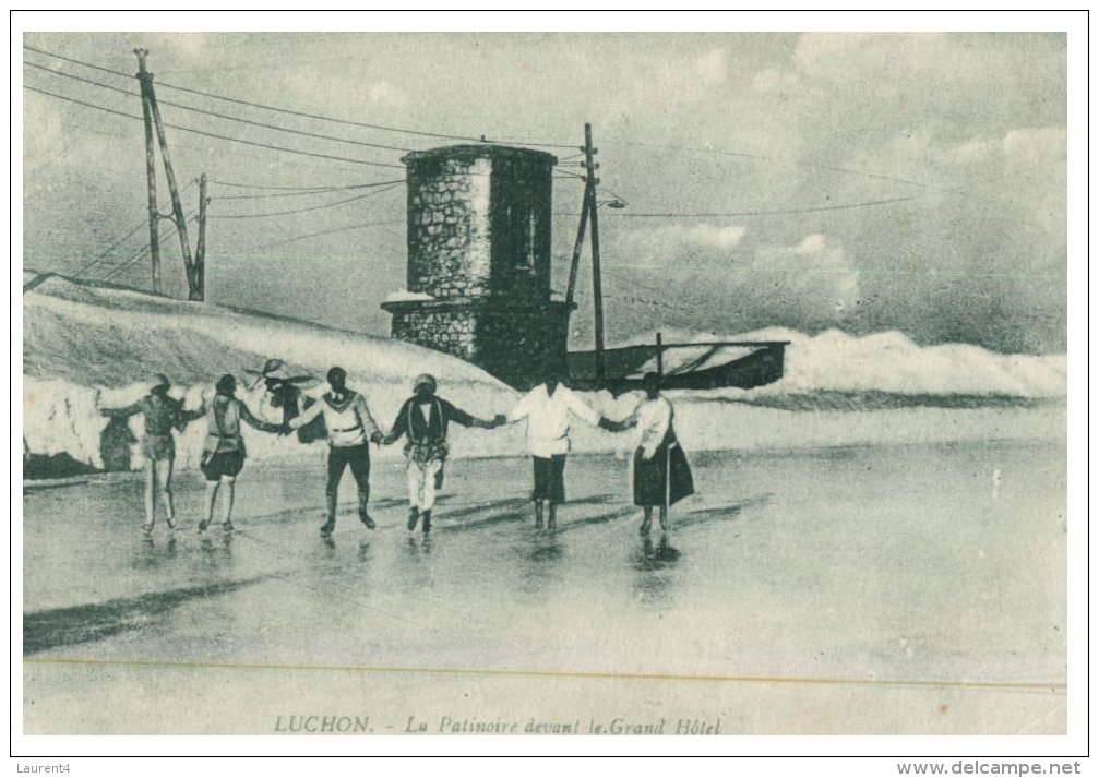 (266 ORL) Very Old Postcard - Carte Ancienne - France - Luchon Ice Skating - Pattinaggio Artistico