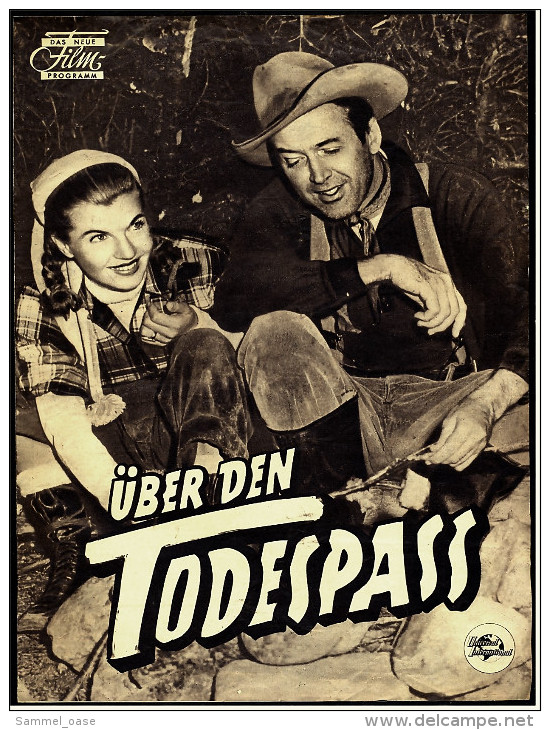 Das Neue Film-Programm Von Ca. 1954  -  "Über Den Todespass"  -  Mit James Stewart , Ruth Roman - Magazines