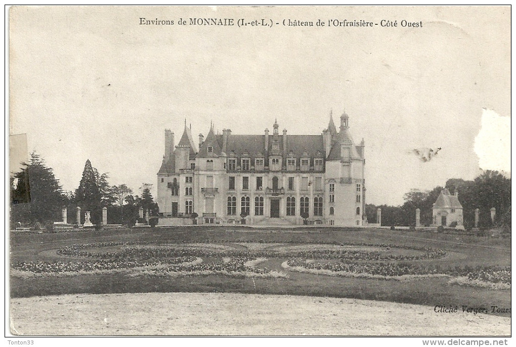 Environs De MONNAIE - 37 - Chateau De L'Orfraisière Coté Ouest - RARE - Ccc/VAN - - Monnaie