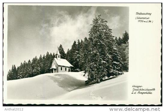 Todtnauberg Krieger-Gedächtnis-Kapelle An Der Bergerhöhe Im Winter 30.12.1968 Gezackt - Todtnau