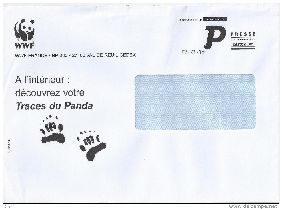 Lettre Destineo De WWF. (Voir Commentaires) - Lettres & Documents