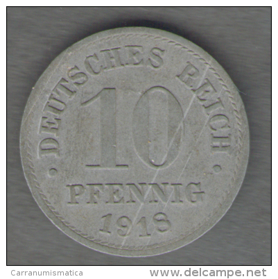 GERMANIA IMPERO TEDESCO 10 PFENNIG 1918 - 10 Pfennig