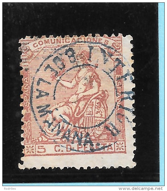 España. 1ª República. Nº 132 Fechador Azul - Used Stamps