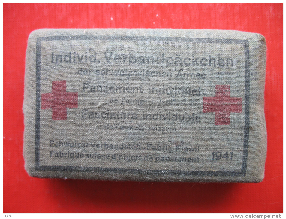 Individ.Verbandpackchen Der Schweizerischen Arme Fabrik Fiawil - 1939-45