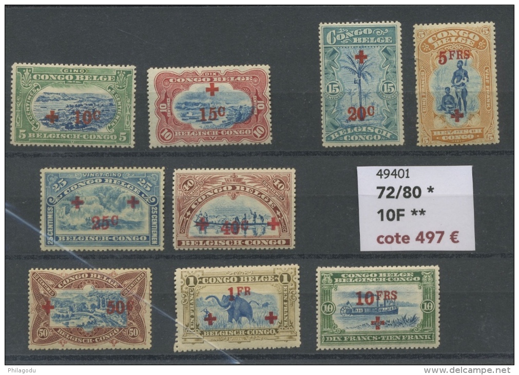 Croix Rouge 1918 Dont Le 10F Est **     Cote 2020 =   600,- € - Unused Stamps