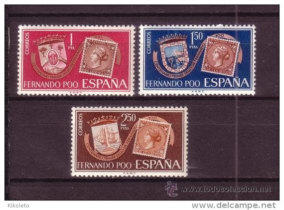 FERNANDO POO - AÑO / ANNE / YEAR 1968 - EDIFIL Nº 262/64 ** MNH - CENTENARIO DEL SELLO DE FERNANDO POO - Fernando Po