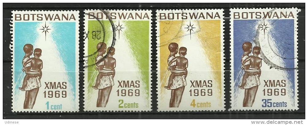 BOTSWAN 1969 - CHRISTMAS - CPL. SET  - OBLITERE USED GESTEMPELT USADO - Botswana (1966-...)